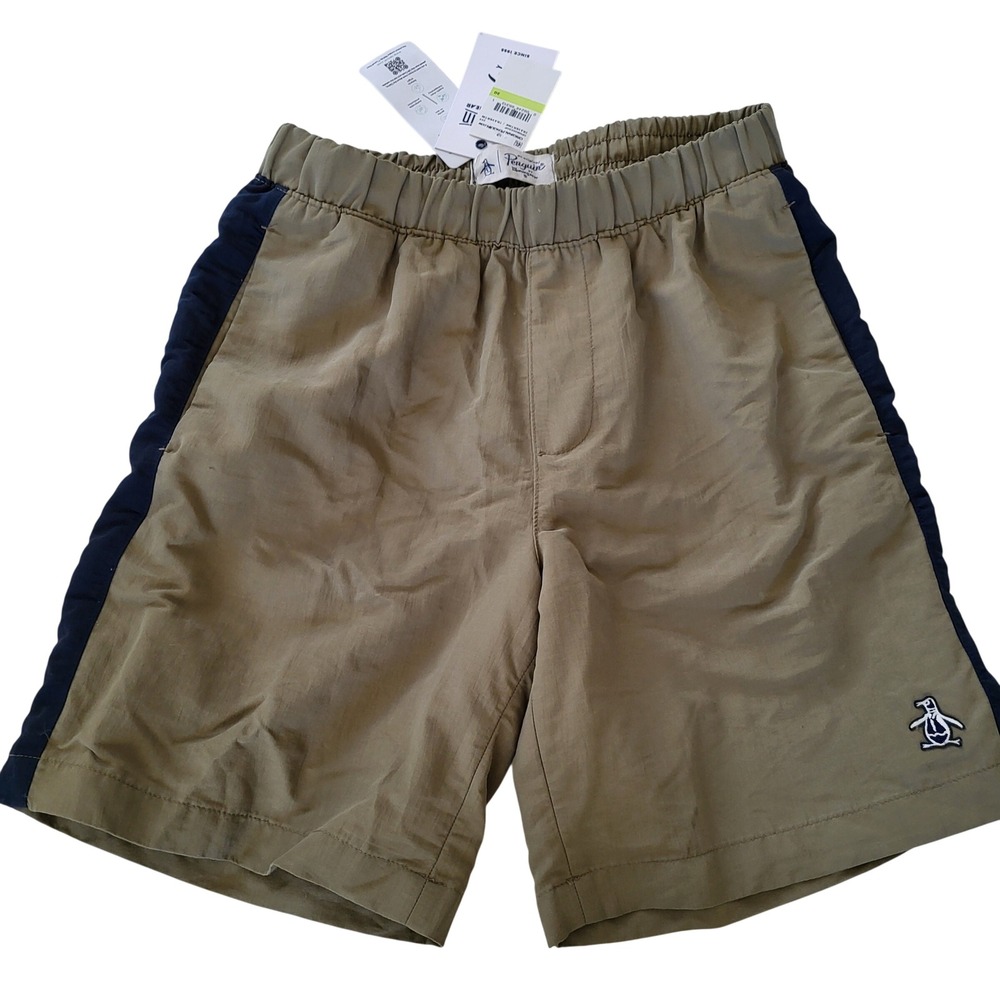 An Original Penguin‎ Travertine Shorts Mens 30 Olive Tan Navy OPHB0023OP NWT